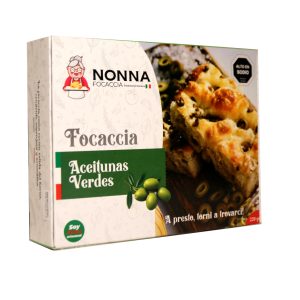 🫒 Focaccia con Aceitunas Verdes, aceite de oliva, sal de mar (220G)