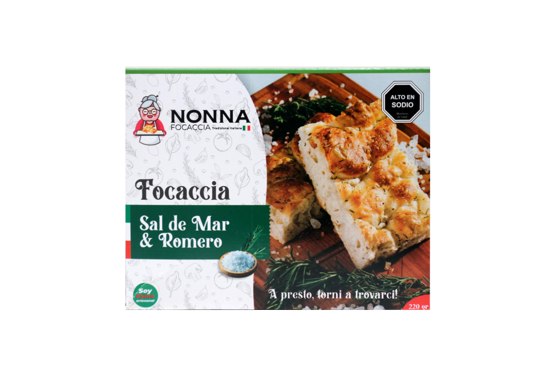 🌿 Focaccia sal de mar romero (220G) - Imagen 2