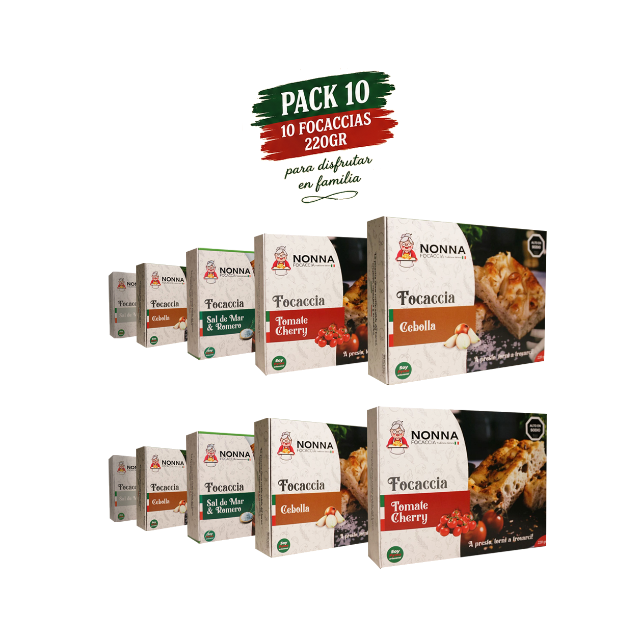 Pack 10 Focaccias ( 220gr Aprox ) - Imagen 3