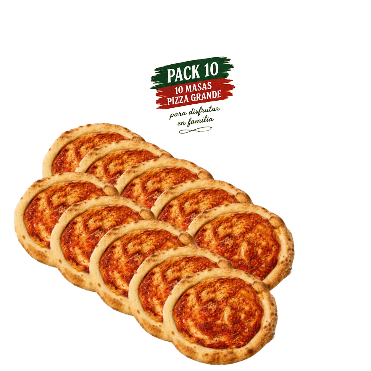 Pack 10 Masas de Pizza Grande ( 360 gr Aprox) - Imagen 2