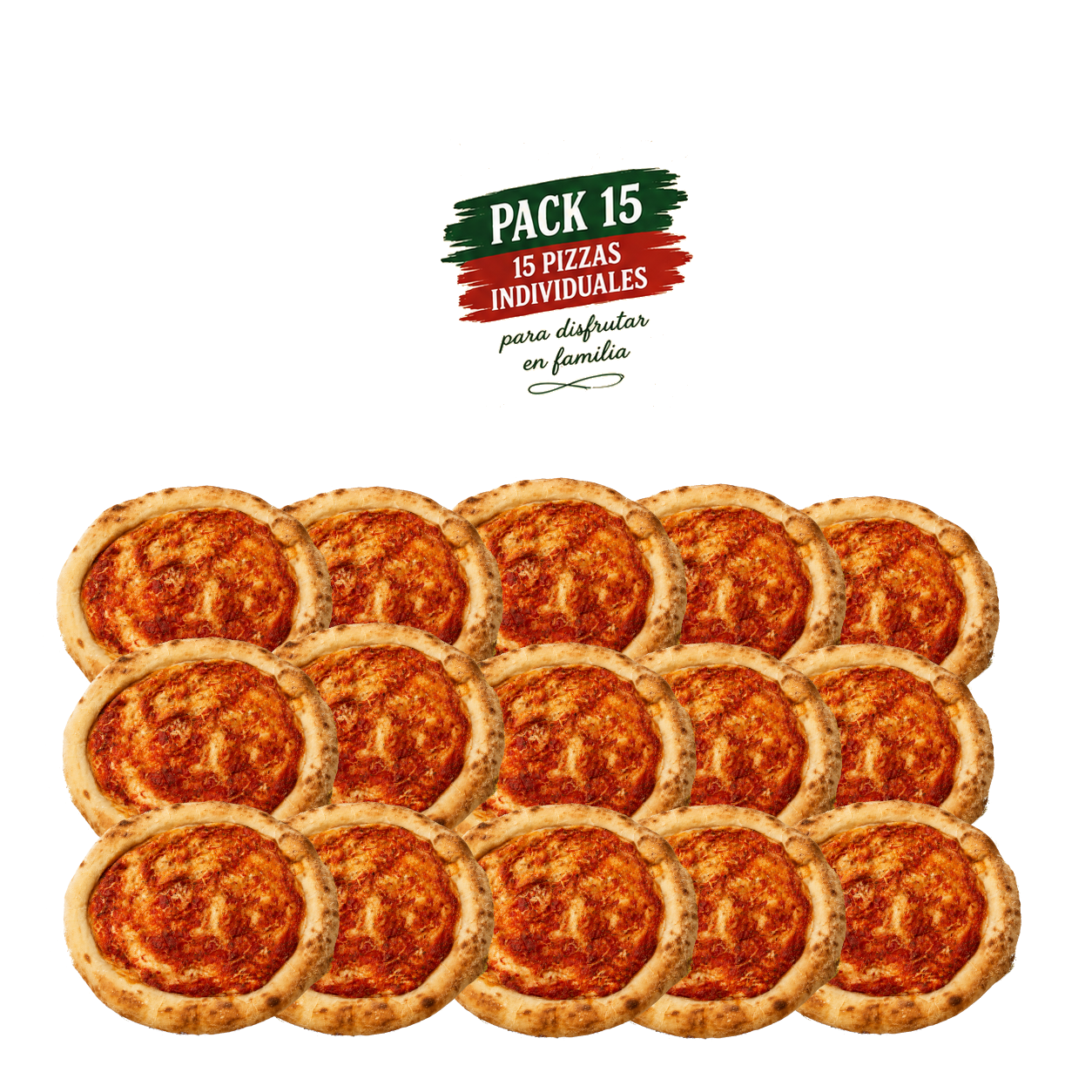 Pack 15 Pizzas Individuales ( 220gr Aprox ) - Imagen 2
