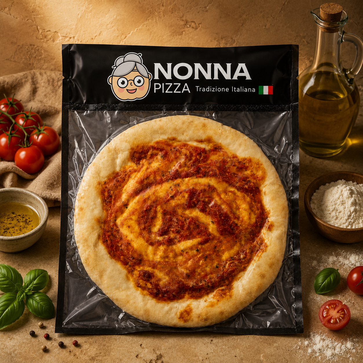 Pizza Napolitana Individual ( 360 gr Aprox )