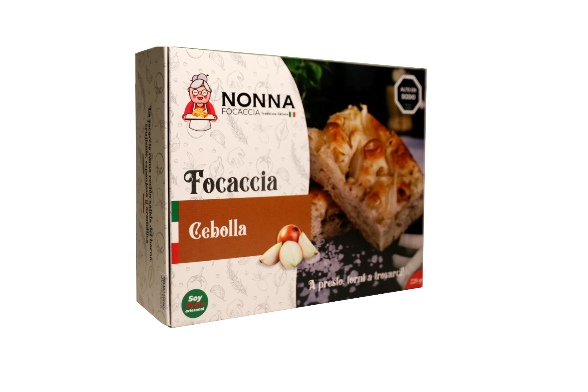 🧅 Focaccia de cebolla, aceite oliva, sal de mar ( 220gr Aprox ) - Imagen 2