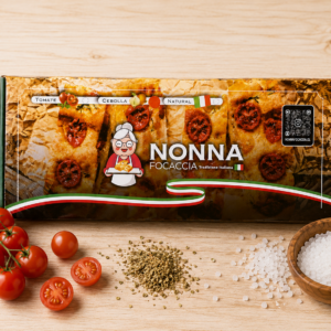 🍅 Focaccia con tomate cherry, orégano, sal de mar ( 660gr Aprox)